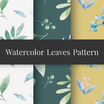 Watercolor Leaf Vector Set 