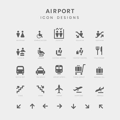 Free Airport Signs and Icons 