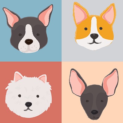 Free Cute Cats & Dogs Illustrations 
