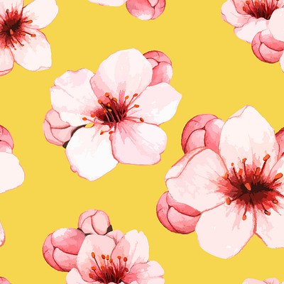 Blooming Flowers Background Set 