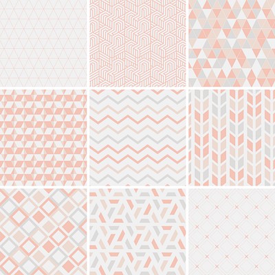 Pastel Patterned Backgrounds Set 