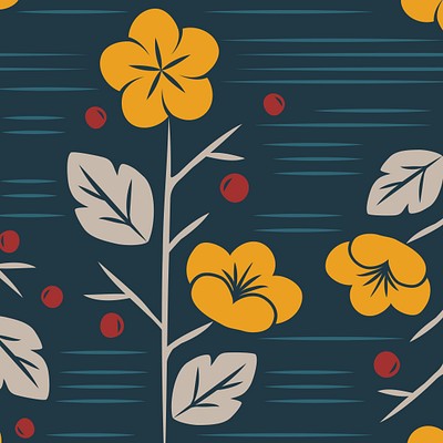 Free Japanese Blossom Patterns and Frames Set 