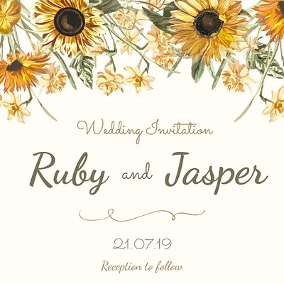 Vintage Floral Invitation Templates 