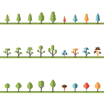 Tree Icons Vector Set 