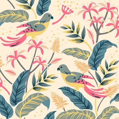 Free Tropical Patterns Vector Set 