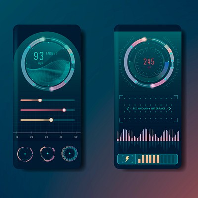 Technology Interface Vector Set 