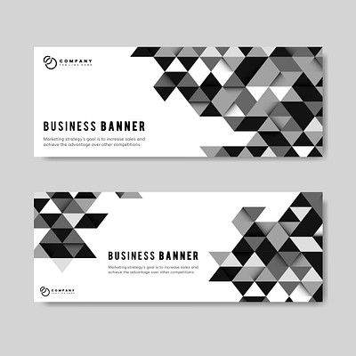 Free Business Abstract Banner Set 