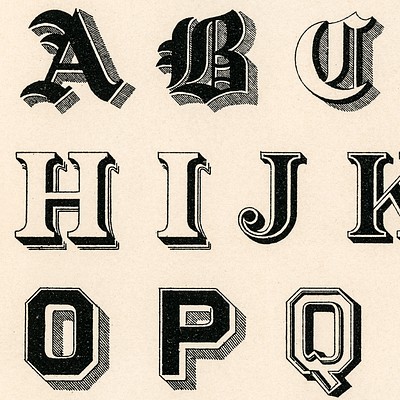Draughtsman's Alphabets Incredible original typography from Hermann Esser&#39;s (1845&ndash;1908) Draughtsman&#39;s…