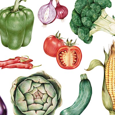 Hand-drawn Vegetables Design 
