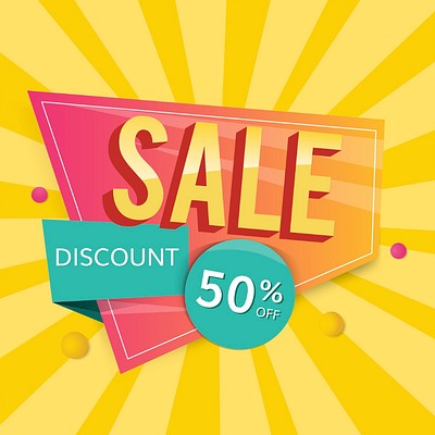 Colorful Sale Sign & Sticker Set Download cool and colorful sale signs for your promotions. Easy to use stickers and badges…