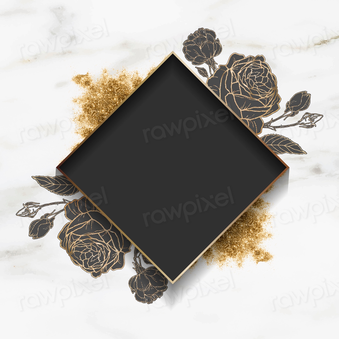 Flower Decorated Frame Royalty Free Stock Vectors | rawpixel